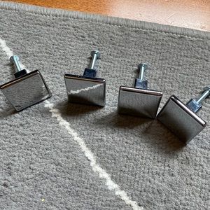 Stainless metal cabinet knobs